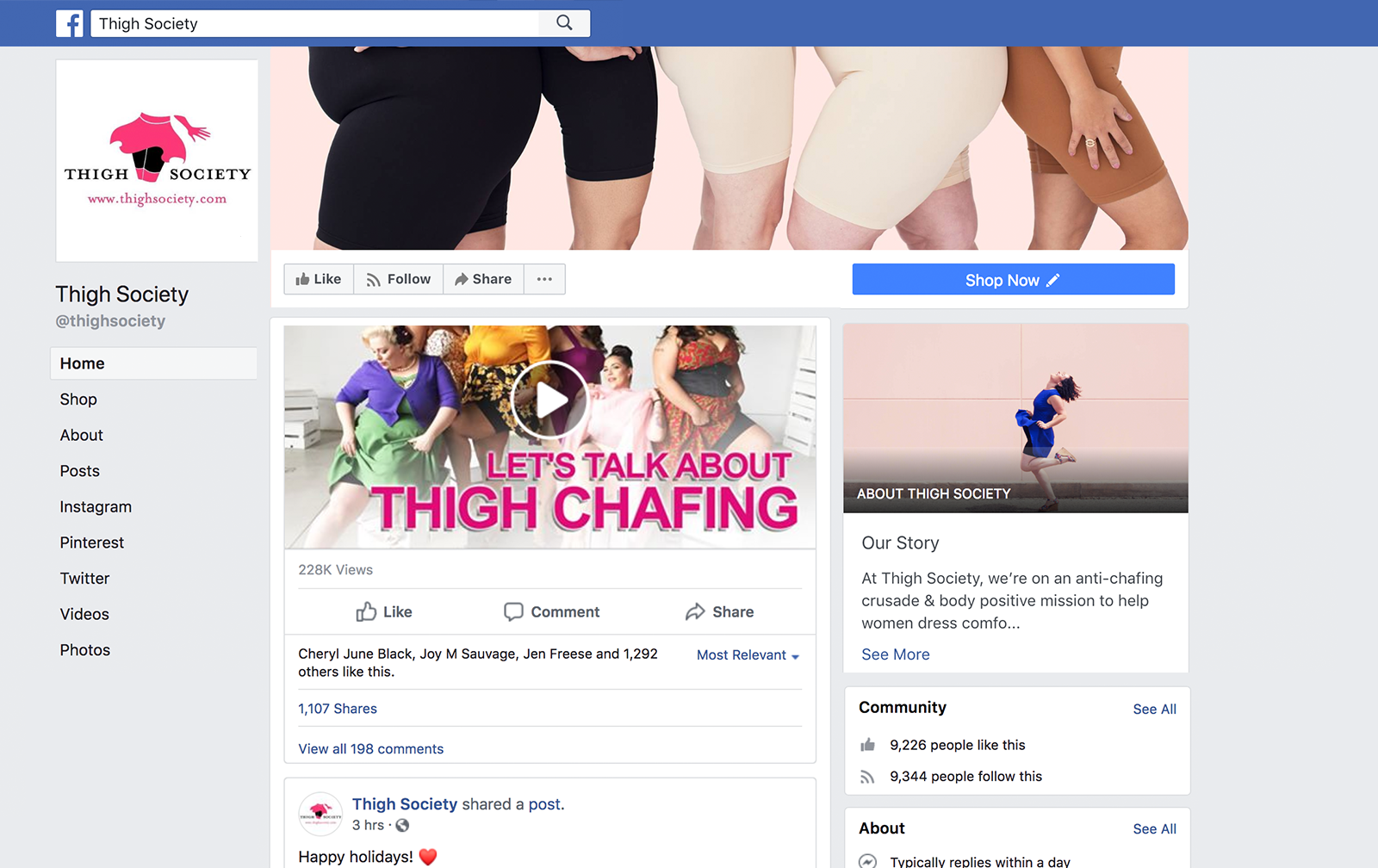 Thigh Society Facebook